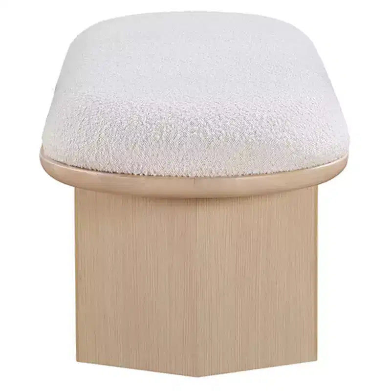 Banc en tissu bouclé
