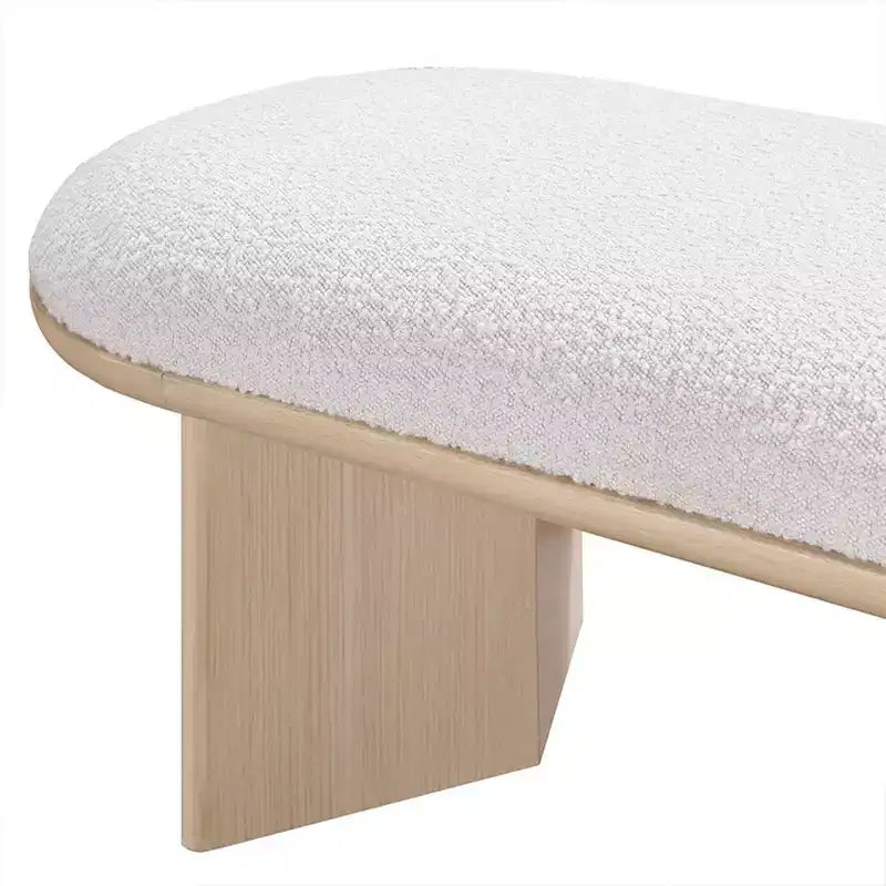 Banc en tissu bouclé