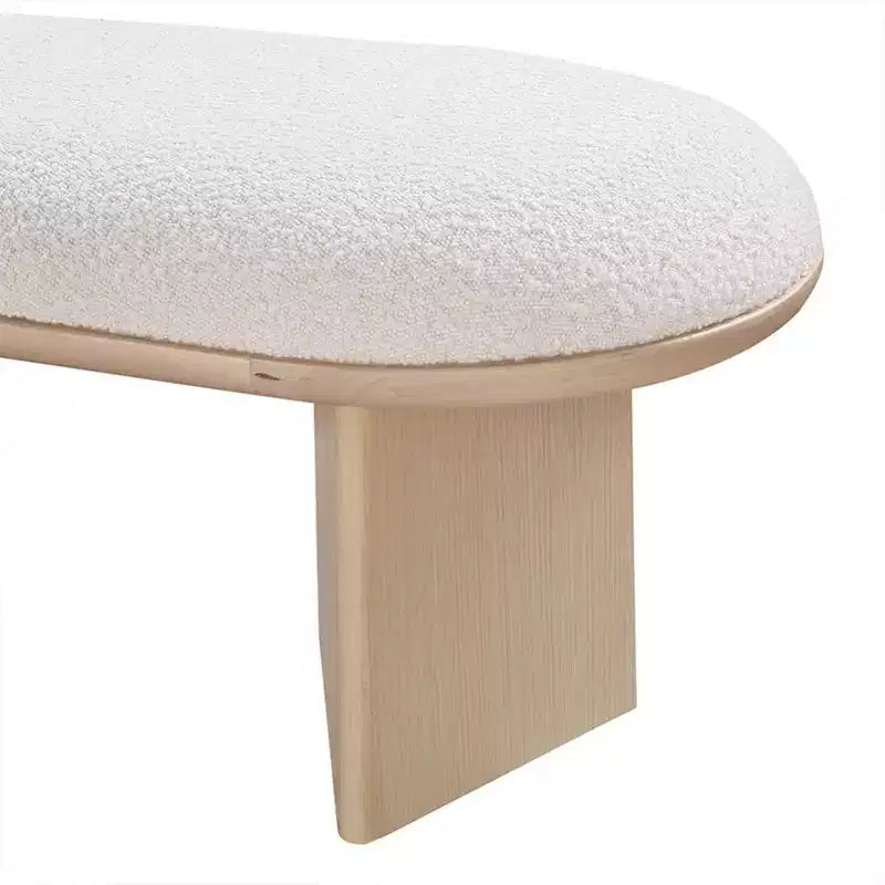 Banc en tissu bouclé
