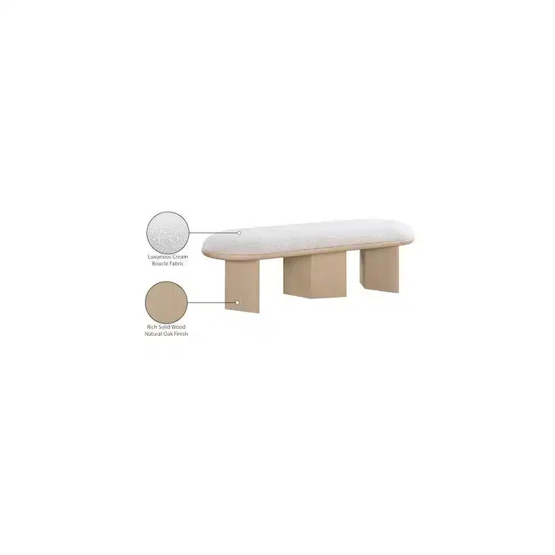 Banc en tissu bouclé