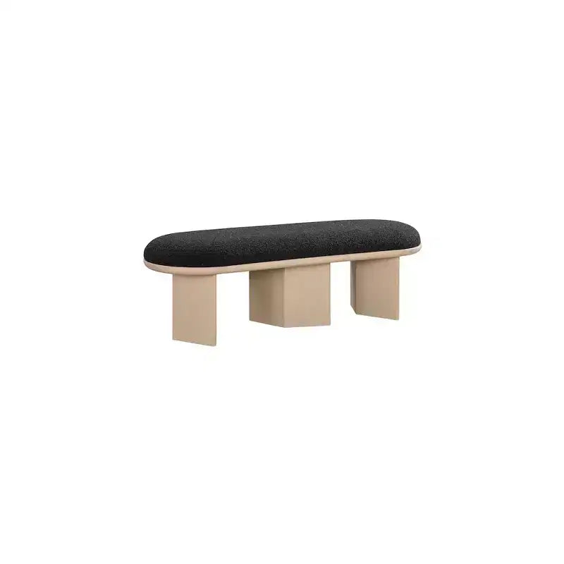 Banc en tissu bouclé