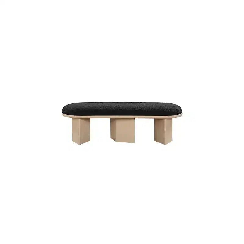 Banc en tissu bouclé