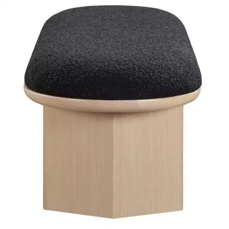Banc en tissu bouclé