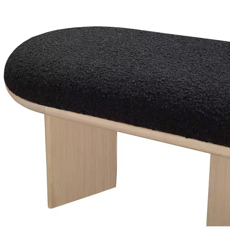Banc en tissu bouclé