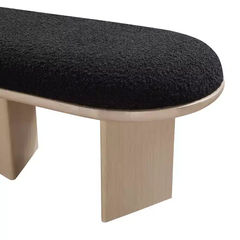 Banc en tissu bouclé