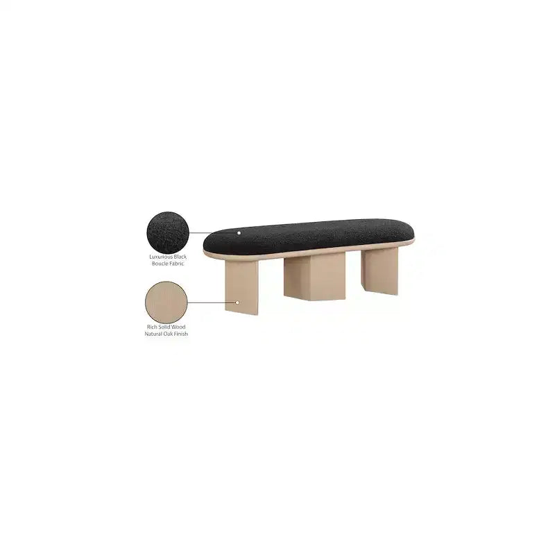 Banc en tissu bouclé