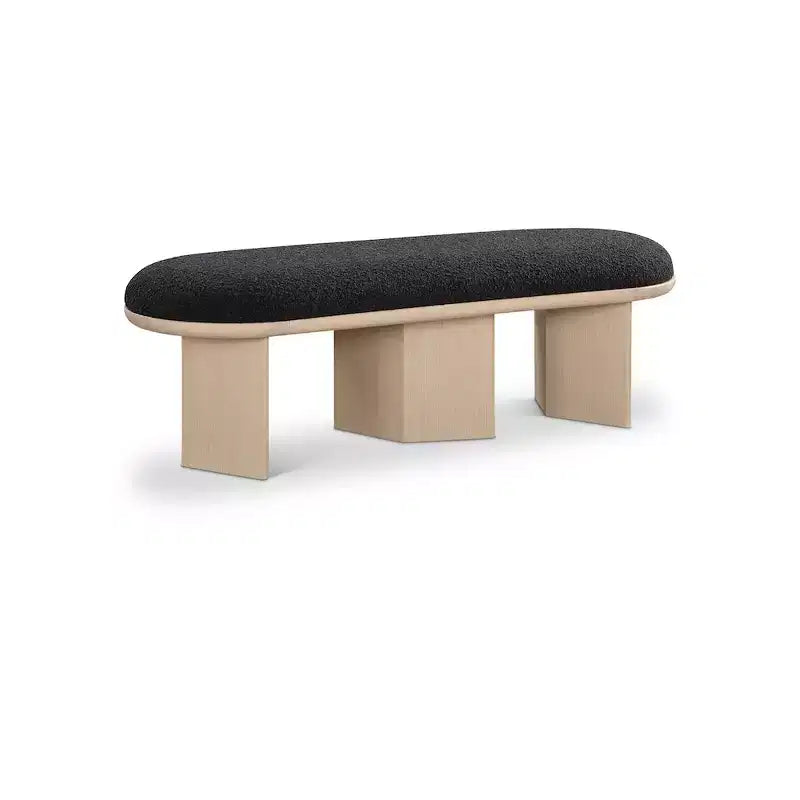 Meridian Furniture,Wilshire Boucle Fabric Bench