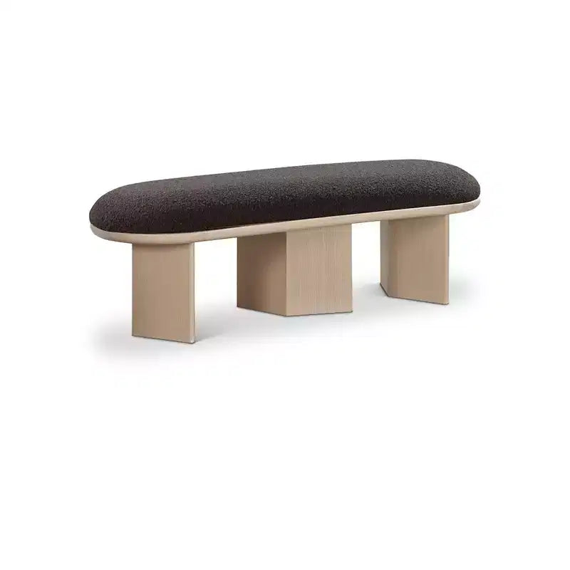 Banc en tissu bouclé