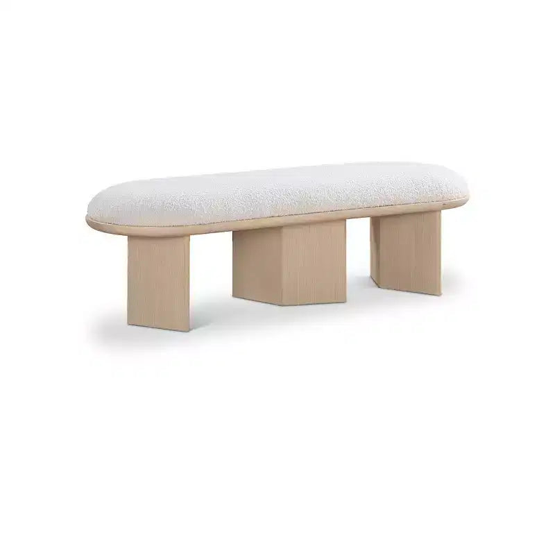 Banc en tissu bouclé