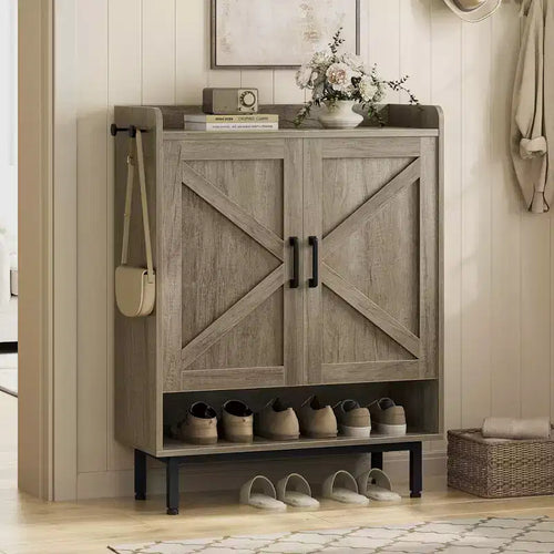 Meuble à chaussures 5 niveaux pour entrée avec portes